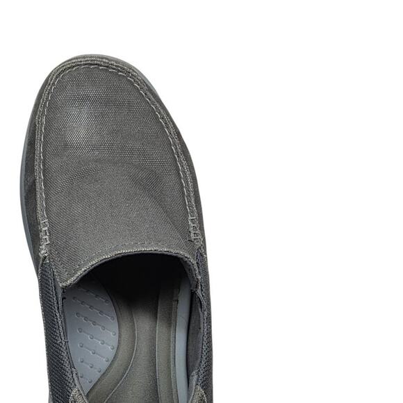 Crocs Santa Cruz 2 Light Gray Canvas Slip On Loafers Men’s Size 12 - Picture 3 of 10